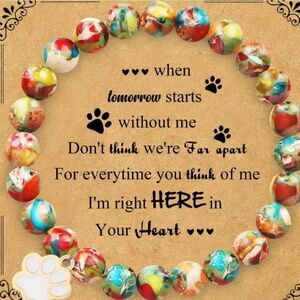 Pet Loss Sympathy bracelet stone beads